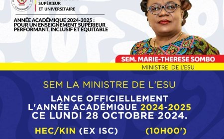 Rentrée académique en RDC : Marie-Thérèse Sombo va donner le go ce 28 octobre