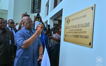 Tanganyika : le nouveau bâtiment de la BCC inauguré par le président Tshisekedi