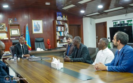 RDC: Inventaire des archives de la RTNC au coeur d'une séance de travail entre le ministre Patrick Muyaya et la délégation INA/France