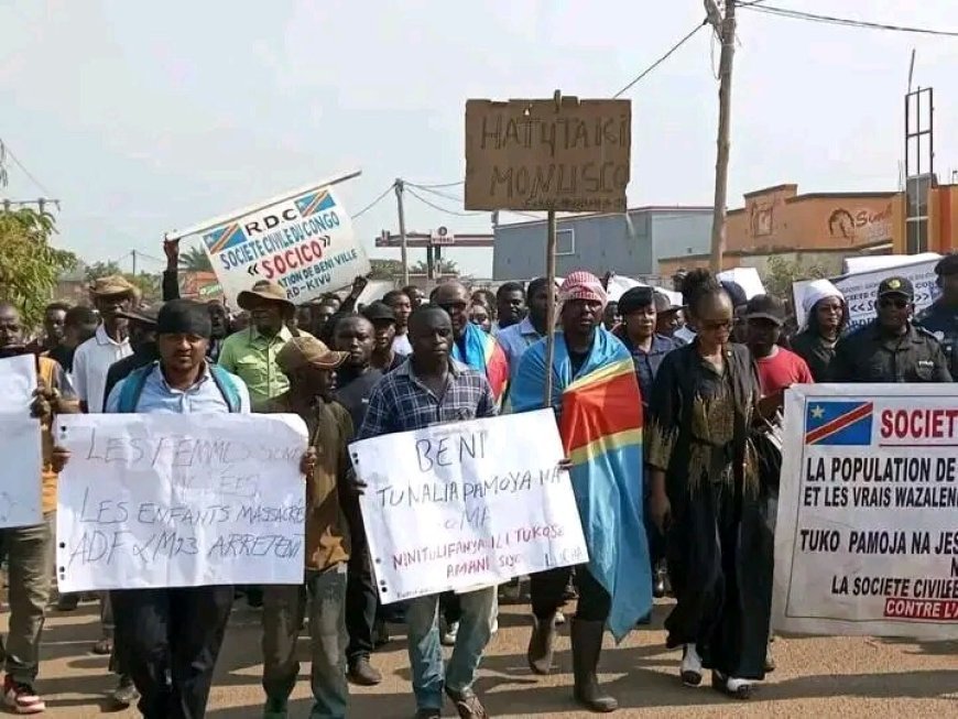 Agression rwandaise dans l'Est de la RDC : La population de Beni se mobilise pour soutenir les FARDC et leurs alliés