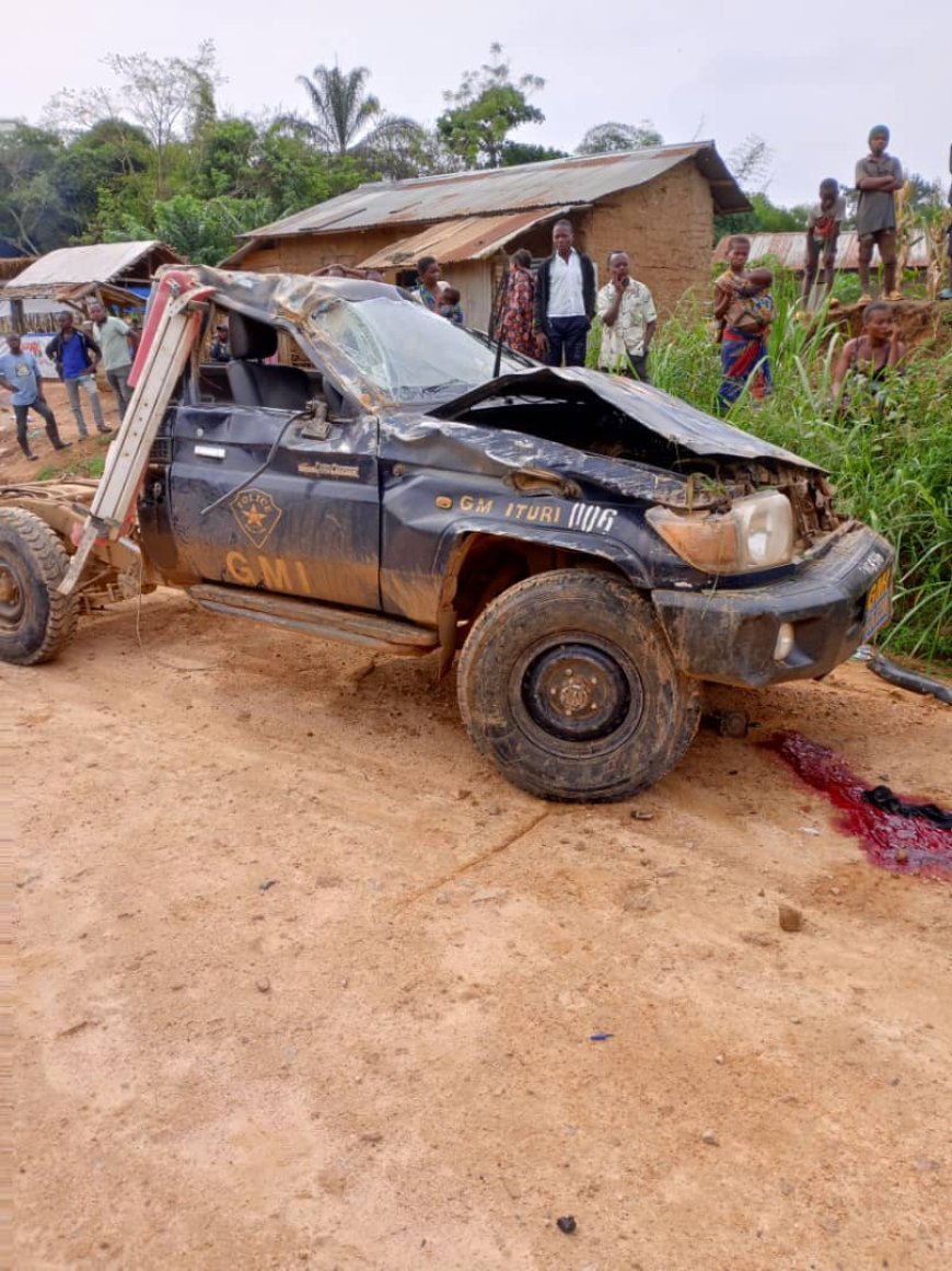 Ituri : un accident routier fait des victimes humaines et des dégâts matériels à Batipete