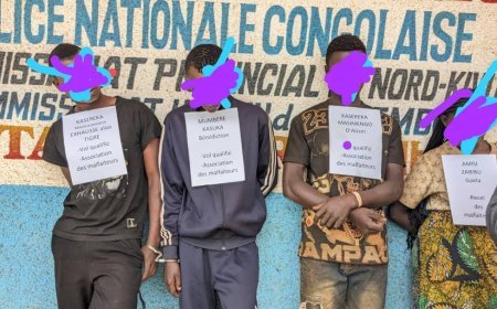 Butembo : La police présente quatre présumés bandits au maire de la ville