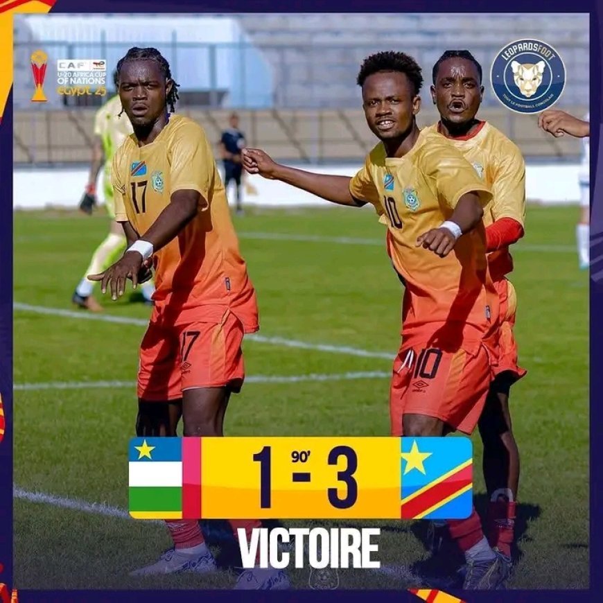 CAN U20 : Makanza guide les Léopards à une victoire contre la RCA (3-1)