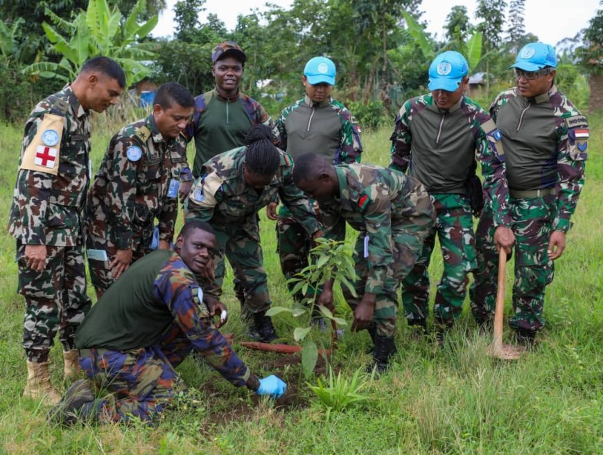 Beni : La MONUSCO Célèbre la Journée Mondiale de l'Environnement en plantant des arbres et en sensibilisant