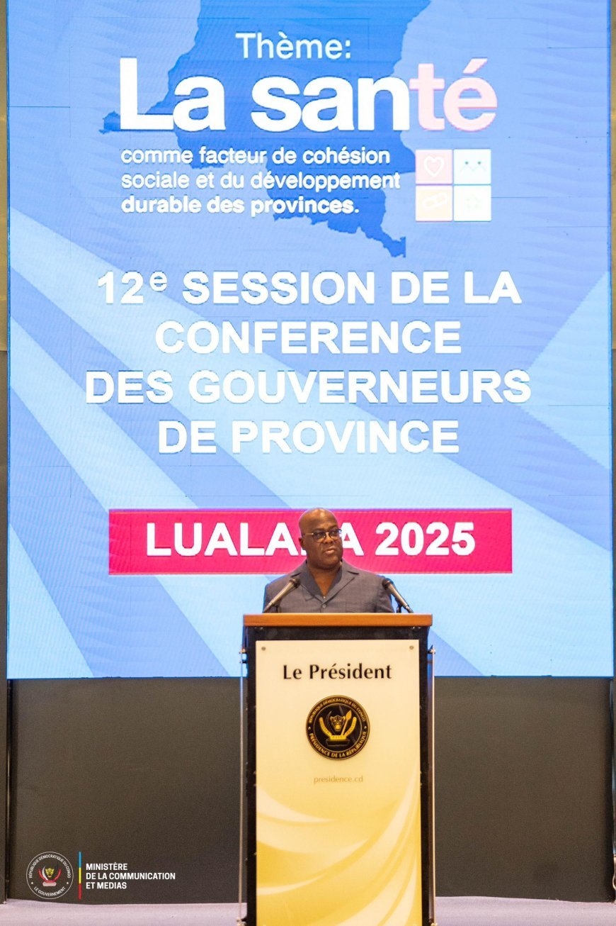 Kolwezi: Le Président Félix Tshisekedi ouvre la 12ème conférence des Gouverneurs axée sur la santé universelle