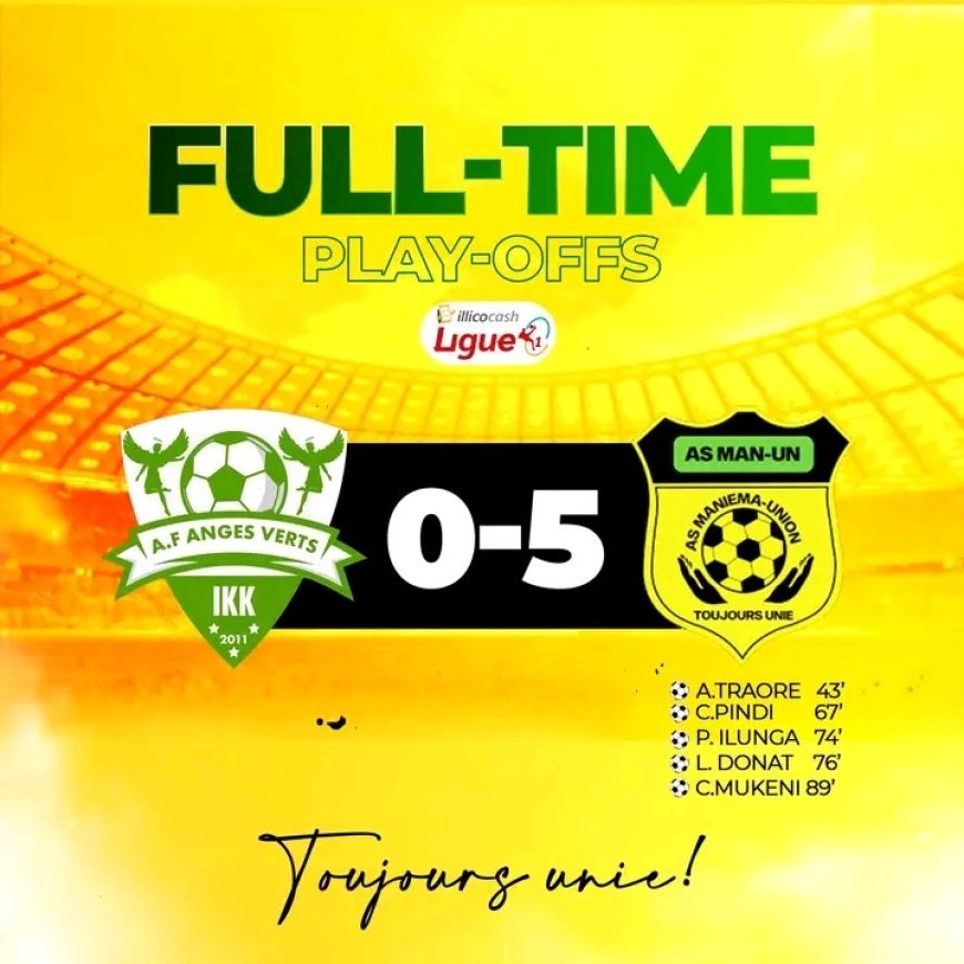 Linafoot D1 : Maniema Union creuse l’écart, Lupopo, DCMP et Simba en embuscade