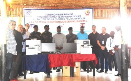 Nord-Kivu : La MONUSCO dote la justice militaire de Beni d'équipements informatiques pour plus d'efficacité