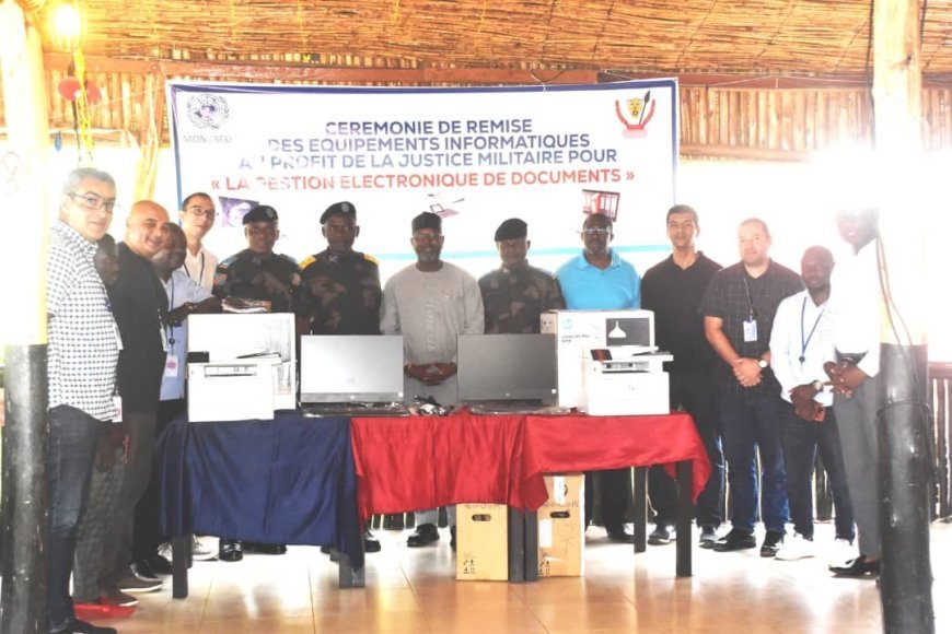 Nord-Kivu : La MONUSCO dote la justice militaire de Beni d'équipements informatiques pour plus d'efficacité