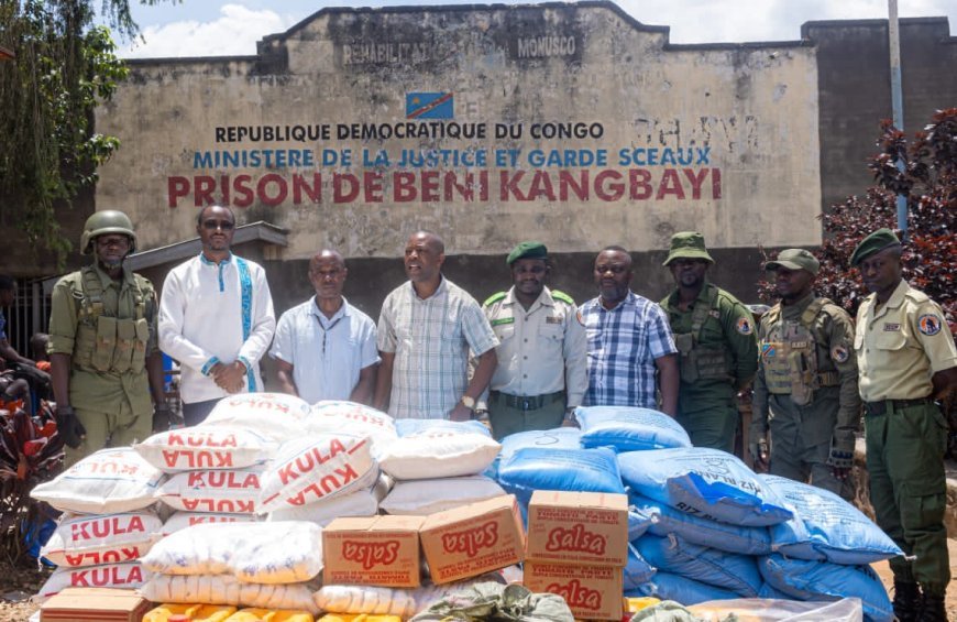 Nord-Kivu : les prisonniers de Kangbayi à Beni assistés par l’ICCN en vivres