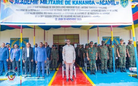 Kananga : 135 nouveaux officiers subalternes prêtent serment à l’Académie militaire