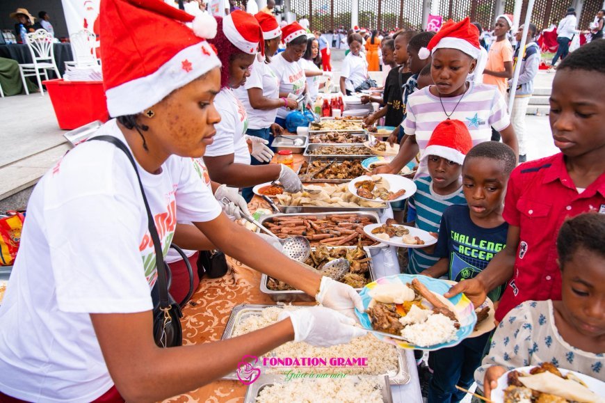 Noël solidaire à Kinshasa : La Fondation GRÂCE à Mère offre un banquet aux 500 orphelins réunis au Musée national
