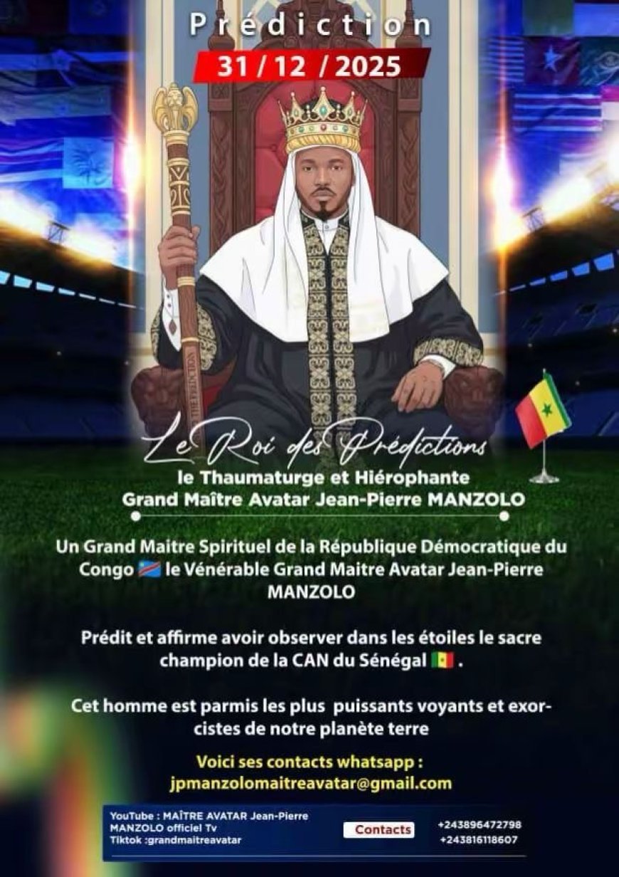 Barrages Mondiaux 2026 : Après ses succès sur la CAN et le Clasico, Maître Avatar alerte sur le sort des Léopards face à la Jamaïque