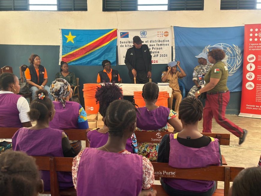 Bunia: La MONUSCO  et l'UNFPA offrent des kits de dignité aux femmes détenues à la prison centrale