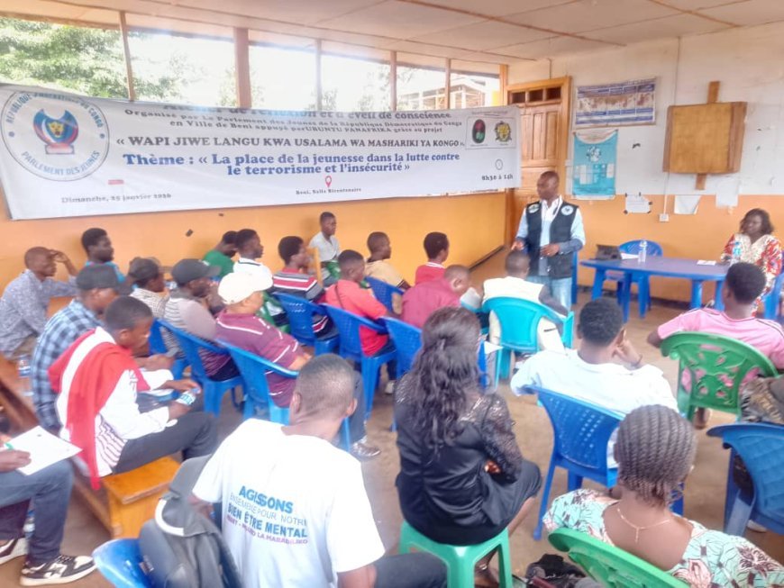 Nord-Kivu: Les jeunes sensibilisés sur la nécessité de collaborer avec les Services de sécurité à Beni
