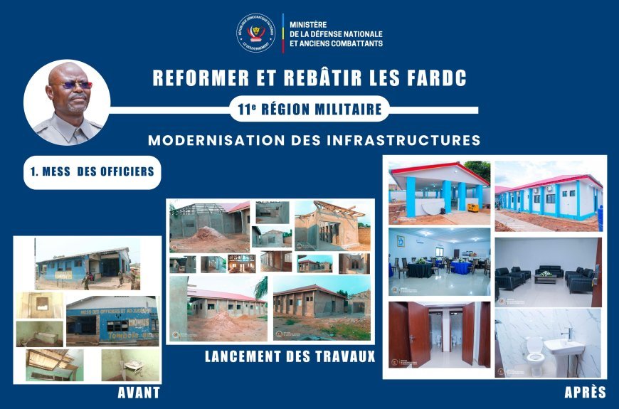 Dotation des infrastructures modernes à la 11 ème Région militaire: Fidèlement, Kabombo applique  la vision de Tshisekedi