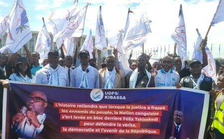 Kinshasa:  L'UDPS/Kibassa a battu le pavé en appui aux sanctions américaines contre Joseph Kabila