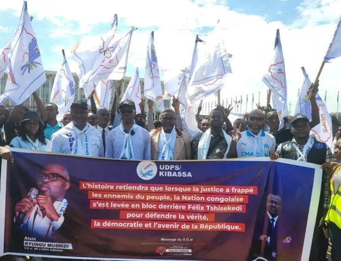 Kinshasa:  L'UDPS/Kibassa a battu le pavé en appui aux sanctions américaines contre Joseph Kabila