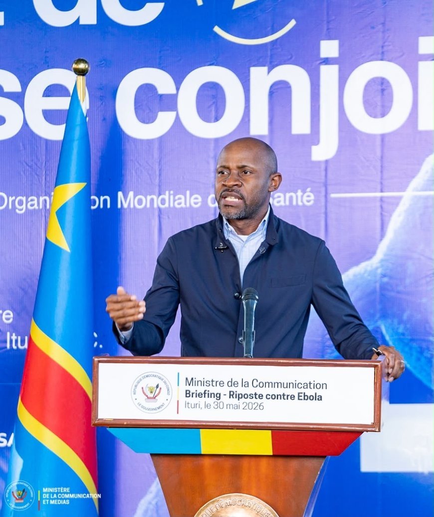 Riposte contre Ebola : à Bunia, le ministre Patrick Muyaya mobilise les forces vives et les médias pour une riposte communautaire 