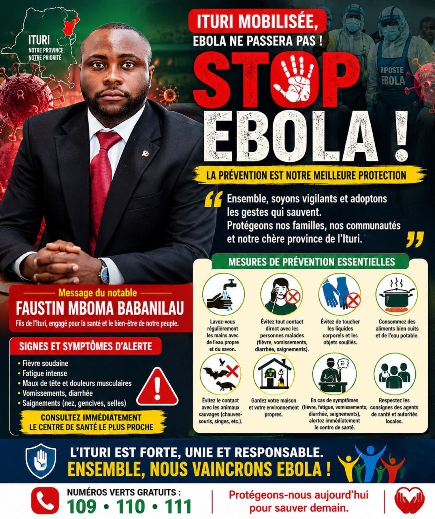 Ituri : quatre personnels soignants guéris du virus Ebola Bundibugyo sortent du centre de traitement à Bunia