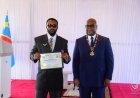 Fally Ipupa décoré par le Président Tshisekedi après son triomphe au Stade de France.