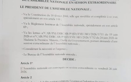 ## RDC : Convocation d'une session extraordinaire à l'Assemblée nationale pour des réformes législatives urgentes