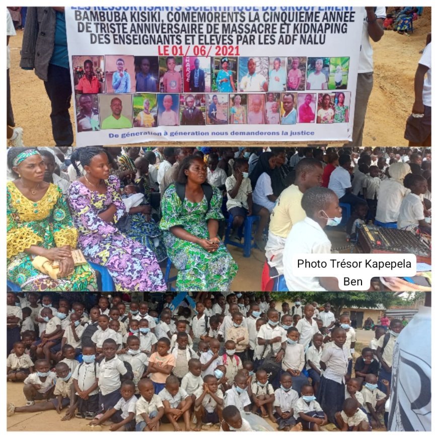Nord-Kivu : cinq ans après le raid meurtrier des ADF, l'émotion reste vive à Mayi-Moya lors de la commémoration du massacre des élèves et enseignants