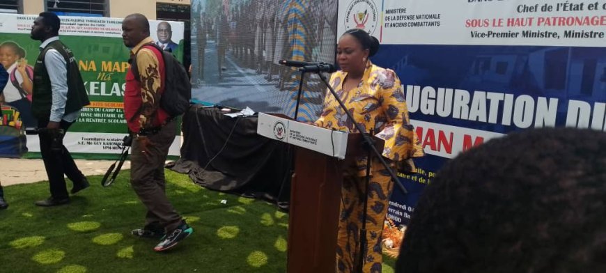Inauguration du nouveau complexe scolaire au camp Kokolo à Kinshasa : « Que le nom de Maman Marthe Kasalu inspire la conduite des élèves et des enseignants », Micheline Omba