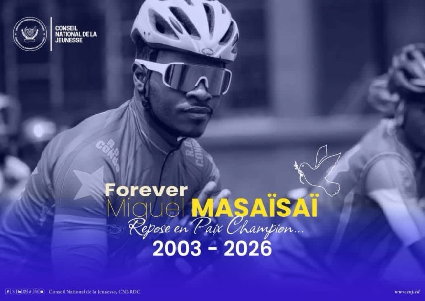 RDC : le cycliste Miguel Masaisai meurt en mission 