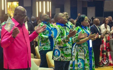 RDC : Félix Tshisekedi prend part à la dédicace du nouveau temple de l’Église Cité missionnaire Hosanna