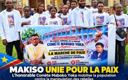 Tshopo : Comète Maboko Yoka mobilise les Makisois derrière Félix Tshisekedi lors d’une marche pour la paix