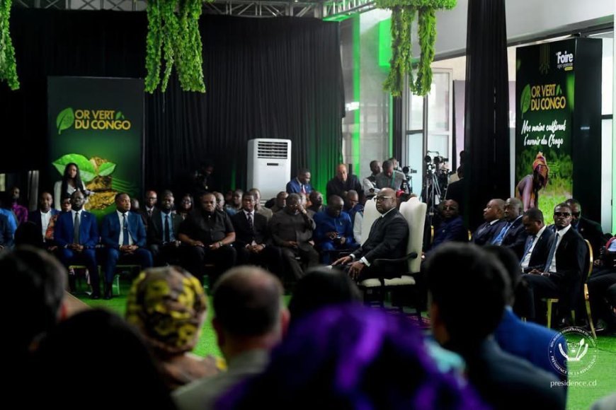 RDC : Félix Tshisekedi et Denise Nyakeru lancent la foire agricole « Or Vert du Congo » à Kinshasa