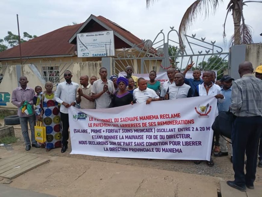 Kindu : des agents du SAEMAPE en sit-in pour réclamer plusieurs mois d’arriérés de salaire