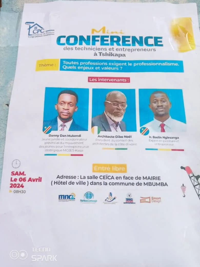 Kasaï : La CPC invite à une conférence sur le professionnalisme à Tshikapa