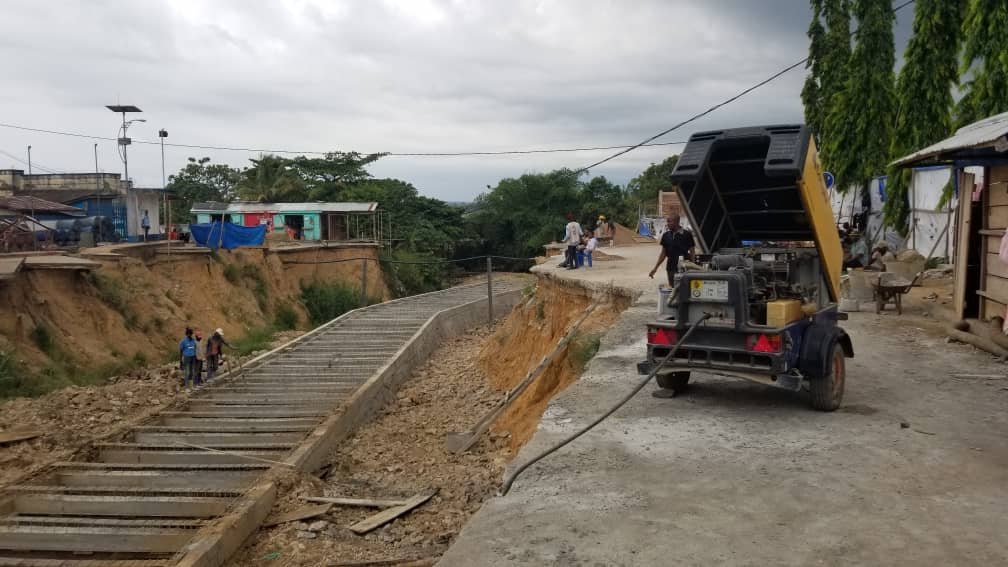 Kindu : Réhabilitation de l'érosion à la place Sonahydroc, le Directeur Provincial de l'OVD confirme l'approche de la fin des travaux