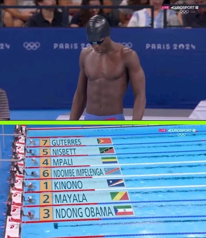 JO Paris-2024 Natation : Aristote Ndombe quitte la course dès le début